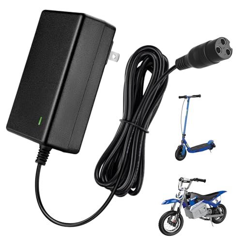 24V Electric Scooter Razor Charger for Razor MX350 Dirt Bike MX400 Dirt Rocket PR200, E100 E200 E300 E500 Quad Pocket Mod Sports Mod Motorcycle 24V 2000mA Charger