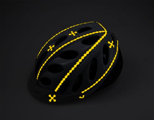 RydeSafe Reflective Decals - Hexagon Kit - Large - color: Yellow