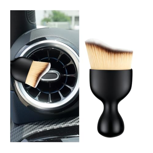Car Interior Detailing Brush, Curved Soft Bristles Vehicle Removal Dust Collectors, Scratch-Free Automotive Cleaning Tool Accessories, Universal for Truck SUV Sedan (Tricolor) - color: Tricolor