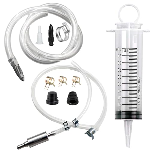 Brake Bleed Kit Hydraulic Disc Clutch Bleeding Tool with 100ml Syringe 50cm Hose One Way Check Valve for Motorcycle Car Repair