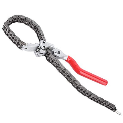 Oil Filter Wrench,Acouto Chain Wrench Spanner 13.8in Long Handle Adjustable Oil Filter Spanner,Auto Car Repairing Tool Removal Hand Tool Self Adjusting
