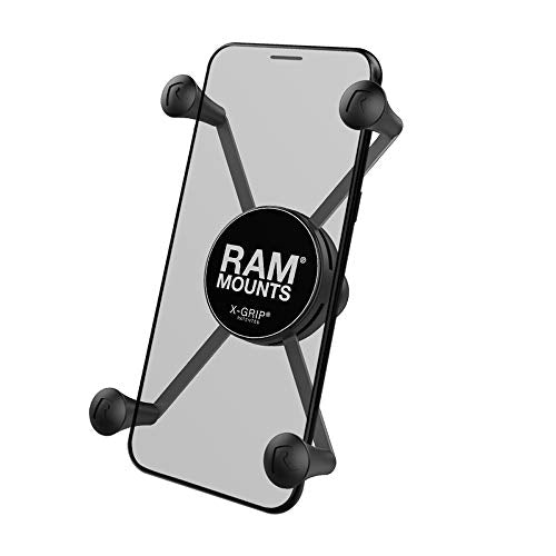 RAM MOUNTS X-Grip Large Phone Mount Holder – Universal Smartphone Cradle with B Size 1" Ball (RAM-HOL-UN10BU) - style: Large Phones