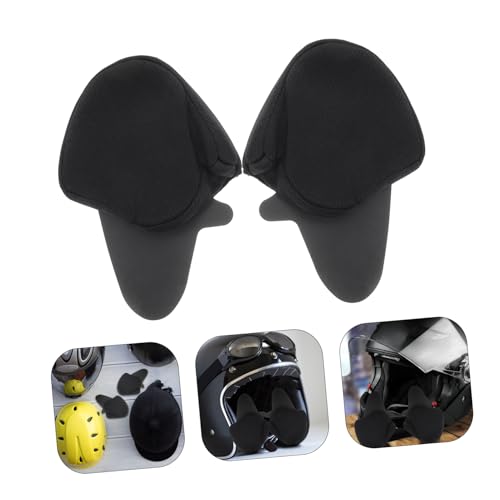 OUNONA 2pcs Motorcycle Helmet Ear Protection Pads Wind Blocking Ear Warmers for Biking Cycling Comfortable Full Coverage Muffs for Noise Reduction