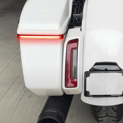 LED Saddlebag Tail Light with Running Brake Light and Sequential Turn Signal Lamp Fit for Harley Touring Street Glide Road King Road Glide Electra Glide Ultra Limited 2023.5-2025 (Black Lens) - color: 2023.5-Up Black Lens