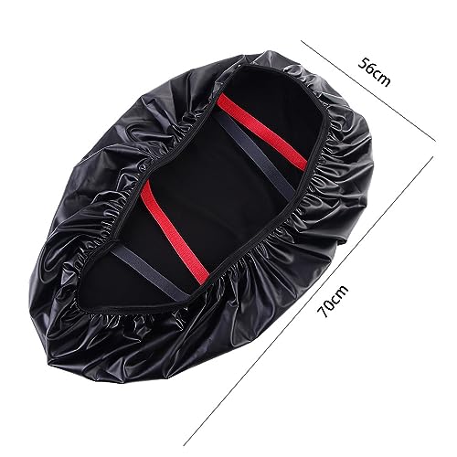 Leadigol Motorcycle Seat Cover,PU Leather Waterproof Breathable Electric Vehicle Black Motorbike Seat Protector Scooter Sun Pad Dust Protector Rainproof Waterproof Sunscreen Cushion Cover
