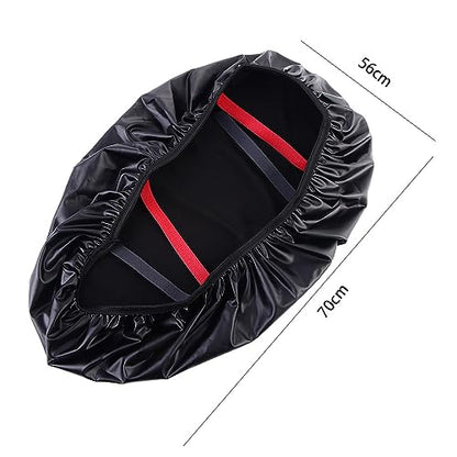 Leadigol Motorcycle Seat Cover,PU Leather Waterproof Breathable Electric Vehicle Black Motorbike Seat Protector Scooter Sun Pad Dust Protector Rainproof Waterproof Sunscreen Cushion Cover