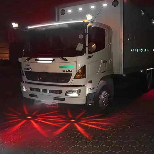 New Colorful Flash Motorcycle Electric Truck Chassis Lights LED Lights Rear Taillights Anti-Fog Lights Brake Lights Warning Lights (YELLOE) - color: YELLOE