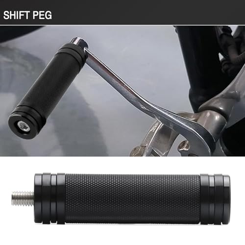 Motorcycle Extended Shifter Peg Toe Foot Shift Peg for Harley Softail Sportster Dyna Touring Road King Street Glide Road Glide Fat Bob (Black) - color: Black
