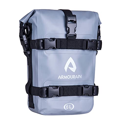Motorcycle Bumpers Bag Waterproof 6L 8L 15L Motor Crash Bar Bag with Shoulder Strap Motorcycles Side Frame Bag Riding Tools Accessories(6L Grey) - color: 6L Grey, size: 6L