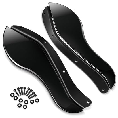 Side Wings Windshield, Fairing Air Deflectors, Adjustable Wind Deflectors Compatible for Harley Electra Glide Street Glide Trike 2008-2013
