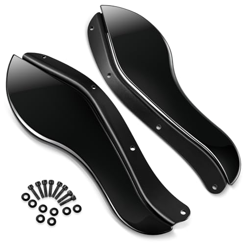 Side Wings Windshield, Fairing Air Deflectors, Adjustable Wind Deflectors Compatible for Harley Electra Glide Street Glide Trike 2008-2013