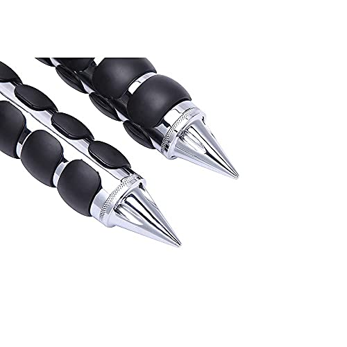 DREAMIZER 25.4MM Motorcycle Handlebar Grips 1 inch Compatible with Honda Shadow Spirit 750 Valkyrie Fury VTX1300 VTX1800 VT400 VT750 VT1100 - Smooth - style: Piont-chrome