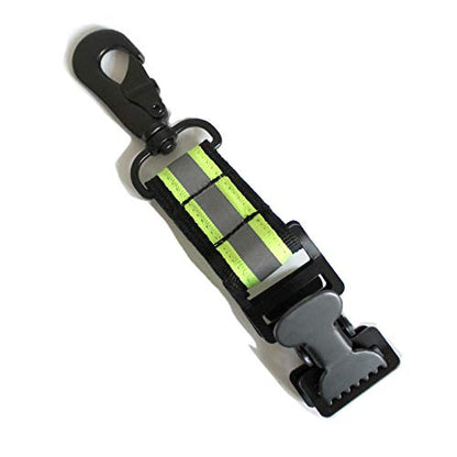 MELOTOUGH Firefighter Glove Strap | Glove Holder Clip with Glove Leash Swivel Snap Hook,Reflective for Quick Access - color: Reflective Hi-vis Lime With Alligator Clip