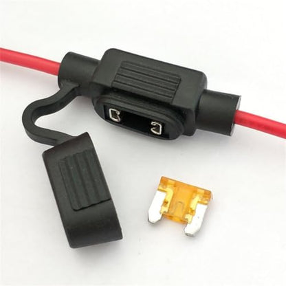2Pcs 15 Inch Wire Length Inline Fuse Holder Low Profile Mini APS ATT Add-a-Circuit Car Fuse Holder TAP Adapter 10A Blade Automotive Fuse Holder for Automotive Marine CFH-ILLPMI-PT10A38CM - color: CFH-ILLPMI-PT10A38CM
