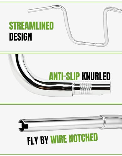 Green-L 1 1/4" Ape Hanger 18" Rise Handlebars Fit for Harley Sportster XL883 XL1200 Softail FLST FXST Custom Motorcycle 1.25" Handle Bar - size: 18" Rise, style: Style A Chrome