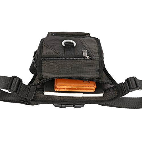 Waterproof Airsoft Tactical Drop Leg Pouch Bag Panel Motorcycle Bag - color: A-Black