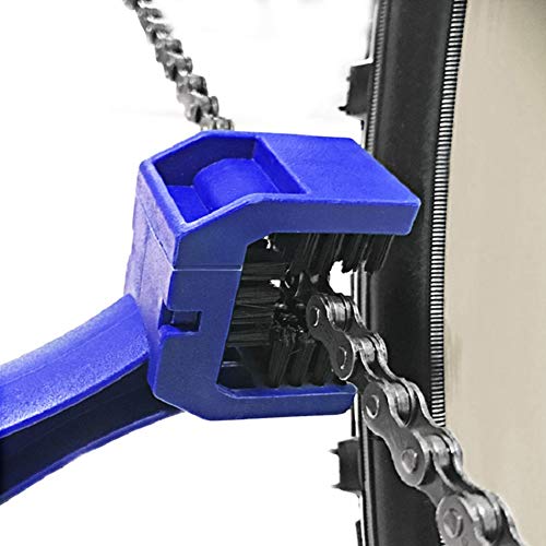 HERCHR Motorcycle Chain Brush, 3PCS Bike Chain Cleaning Kit Bike Chain Brush Cleaner Tool Plastic Bike Chain Crank Sprocket Cleaning Tool