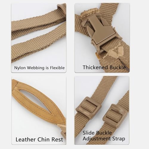 ATAIRSOFT 4 Points Helmet Accessory Retention System Chin Strap with Bolts and Screws for Fast Tactical Airsoft MICH IBH Helmet (Mich DE)