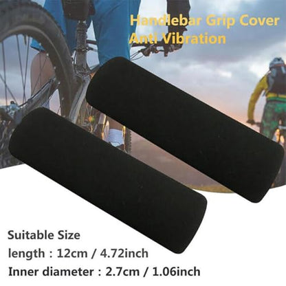 Non-Slip Handlebar Grip Covers Motorcycle Anti Vibration Handle Cover Bar Foam Comfort Slip Over Grips Universal Heat Shrinkable Grip Handlebar Sleeve