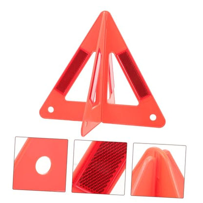 1Set Roadside Safety Reflective Triangle Durable Car Warning Sign for Emergencies Lightweight Portable Reflective Safety Tool for Road Construction Vehicle Breakdown