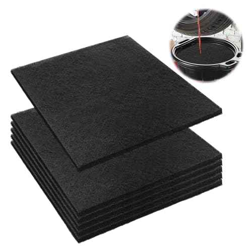6 Pcs 22'' Oil Drain Splash Pad,No Splatter Pad,Square Oil Change Mat,Oil Splash Pads for Most Oil Drains for Mechanics and Automotive Technicians,Oil Drip Pan,Heat-Resistant