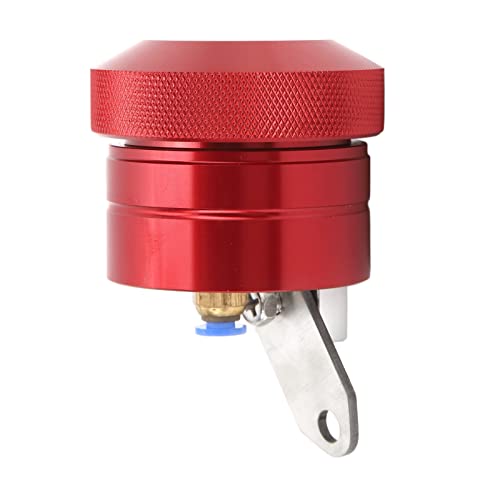 Motorcycle Chain Lubricator System Universal Chain Oiler Reservoir with Mounting Bracket and Oil Tube, Metal Manual Drip Chain Lubrication Kit Replacement for, Red - color: Red