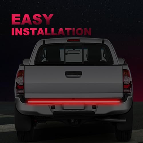 48'' Truck Tailgate Light Bar Single Row LED Tail Light Strip with Brake Turn Signal Reverse Lights - size: 48''-Single row