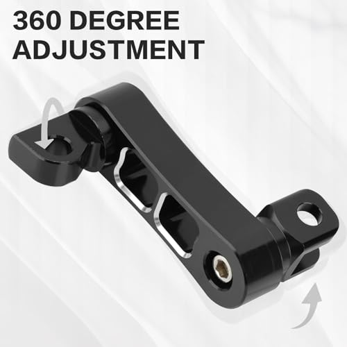Highway Footpegs Adjustable Passenger Foot Pegs 2 1/4" Extension Brackets FootPeg Conpatible for Harley Dyna Sportster Softail Touring with Support Foot Pegs (Black White) - color: Black White