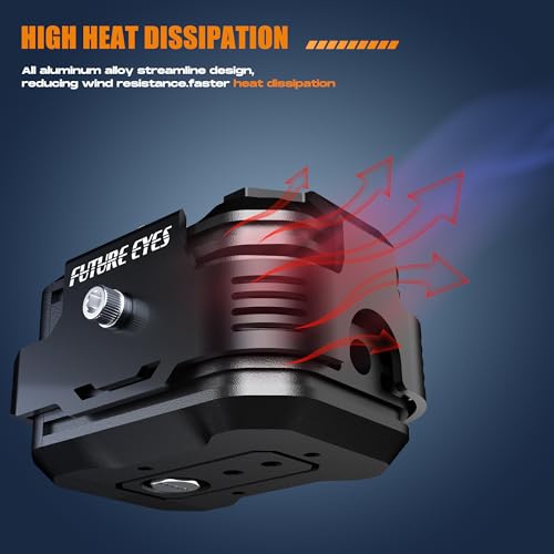 Future Eyes LED Motorcycle Fog Lights, 360° Adjustable Auxiliary Lights, Waterproof Off-Road Driving Light for Night Riding, Amber/White High & Low Beam, Compatible with Motorcycles, ATVs, and UTVs
