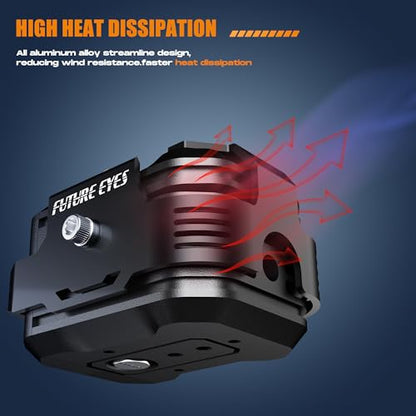Future Eyes LED Motorcycle Fog Lights, 360° Adjustable Auxiliary Lights, Waterproof Off-Road Driving Light for Night Riding, Amber/White High & Low Beam, Compatible with Motorcycles, ATVs, and UTVs