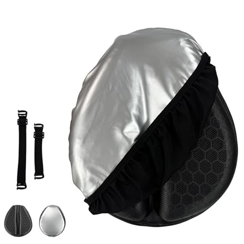 3d Honeycomb Motorcycle Seat, Pressure-Reducing and Shock-Absorbing, Breathable and Non-Slip, Universal 3d Honeycomb Gel Motorcycle Seat Cover, One-Size-Fits-All Seat Cushion. (With waterproof cover) - color: With waterproof cover