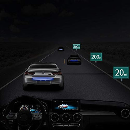 TOMALL 35.2'' Strong Reflective Stripe Stickers High-Intensity Night Visibility Reflective Decal Universal Safety Warning Diamond Grade Waterproof Self Adhesive for Car Trunk (Blue) - color: Blue