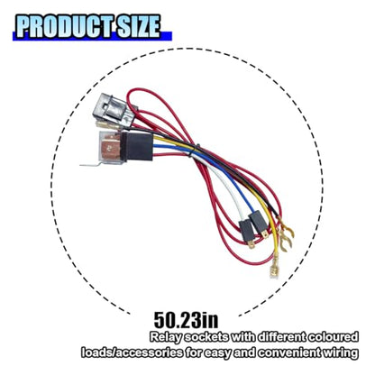 12V 80A Car Single Horn Wiring Harness Relay Kit, 4 Pin SPST Vehicle Modification Blast Tone Air Horns Wiring Harness Relay for Car Truck Motorcycle (Single Horn) - size: Single Horn