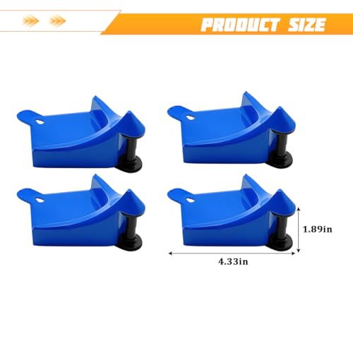 4PCS Car Hose Guide, Vehicle Detailing Cleaning Tools Hose Guides Preventing Wash Stuck Under The Tires, Automotive Wheel Rolling System Tool for Washing, Universal Fit (Blue) - color: Blue