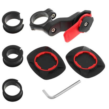 LALAFINA Motorcycle Phone Holder with Vibration Dampener and Dual Spring Shock Absorber, Red Handlebar Mount for Smartphones, Universal Bike Suspension Protector for Riding