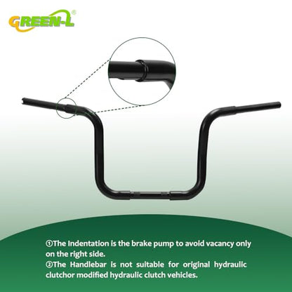 Green-L 1 1/4" Ape Hanger 16" Rise Handlebars Fit for Harley Sportster XL883 XL1200 Softail FLST FXST Custom Motorcycle 1.25" Handle Bar - size: 16" Rise, style: Style A Black