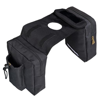 ATV Tank Bag Saddle Bag Waterproof Motorcycle Bag Compatible with Snowmobile Sportsman Scrambler FourTrax Grizzly UTV Hanging Storage Bag Black - color: Black