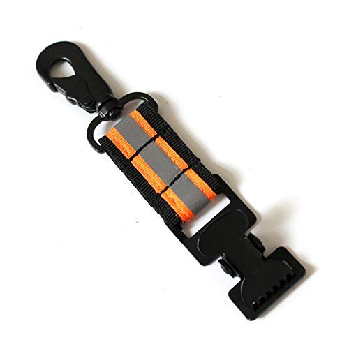 MELOTOUGH Firefighter Glove Strap | Glove Holder Clip with Glove Leash Swivel Snap Hook,Reflective for Quick Access - color: Reflective Hi-vis Orange With Alligator Clip