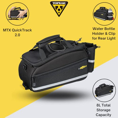 Topeak MTX TrunkBag - Rear Bicycle Bag - Spacious Storage and Easy Mounting - style: No Panniers, Fixed Top