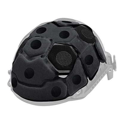 Tactical Helmet Pads - Universal Replacement Internal Memory Foam Pad Inserts for ACH, MICH, EXF Helmets - color: 4th-Balck