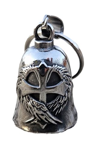 KMA Est. 2005 THE RIDE BELL Cross Christian w/FREE HANGER Biker Good Luck Motorcycle Charm Original Keychain