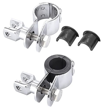 uxcell Motorcycle Footpegs 1" - 1 1/4" Highway Crash Bar Foot Peg Clamps Engine Guard Mounts Adapter for Harley Davidson