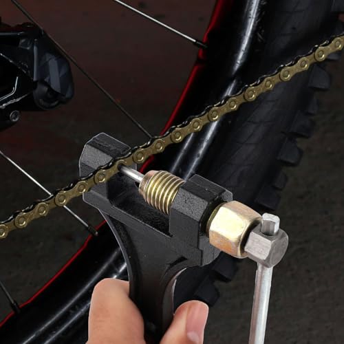 Motorcycle Chain Breaker with a Rack, Bicycle Chainbreaker Tool Chain Link Splitter Tool Chain Cutter Remover Compatible with Pit Bike ATV Kart Small Motorcycle 420 428 520 525 528 530