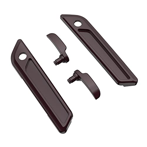 Advanblack US Stock Saddlebag Latches Covers, Lid Lifters Levers Fit for 2014+ Harley Touring Hard Saddlebags - Black Cherry - color: Black Cherry