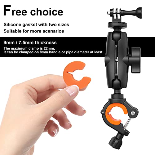 Handlebar/Seatpost/Pole Mount for Insta360 ACE Pro One X4 X3, X2, X, One R, RS, GO 2, GoPro, Bike Motorcycle Holder Head Super Clamp Mount Accessories