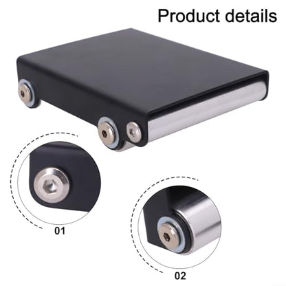 Motorcycle Tire Cleaning Stand Metal Bracket Portable Chain Clean Roller for Easy Wheel Maintenance and Quick Installation for Compatible with Most Motorbikes Black