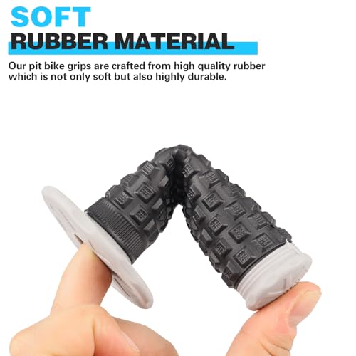7/8" Dirt Bike Grip Rubber Anti-Slip Universal Motorcycle Grips Handlebar Racing Grip for Motocross Mini Bike Surron Light Bee x Grips KLX110 YZ450F XR50 CRF80 Motocross Grips - color: Gray