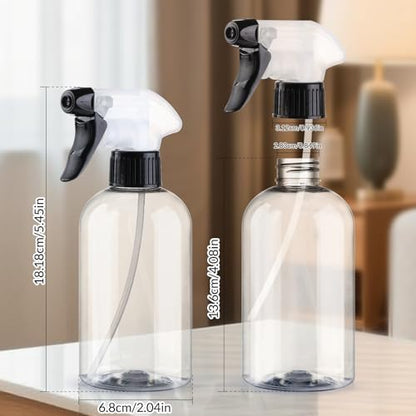 Spray Bottles BPA free Plastic Spray Bottle 10oz/300ml Adjustable Sprayer Empty Refillable Container Mist Stream for Watering Plants, Pet Training, Kitchen Cleaning - color: Transparent