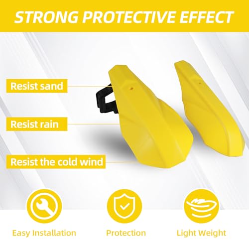 AnXin Motorcycle Handguards 7/8" and 1 1/8" Hand Guard Handlebar Protection Universal for DRZ125 DRZ125L DRZ50 RM85 RM125 RM DRZ 50 85 125 Dirt Pit Bike ATV Yellow - color: yellow