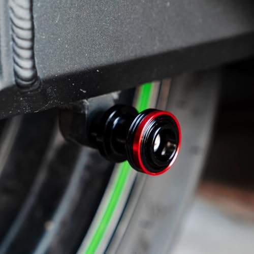 M8 Swingarm Spools Sliders, CNC Billet Aluminum Universal Paddock Rear Stand Screws Bobbins, Fits for CBR600RR CBR1000RR, GSXR600/750/1000, ZX6R ZX10R Z650 Z900, SV650,S1000RR– 2 PCS (Red) - color: Red